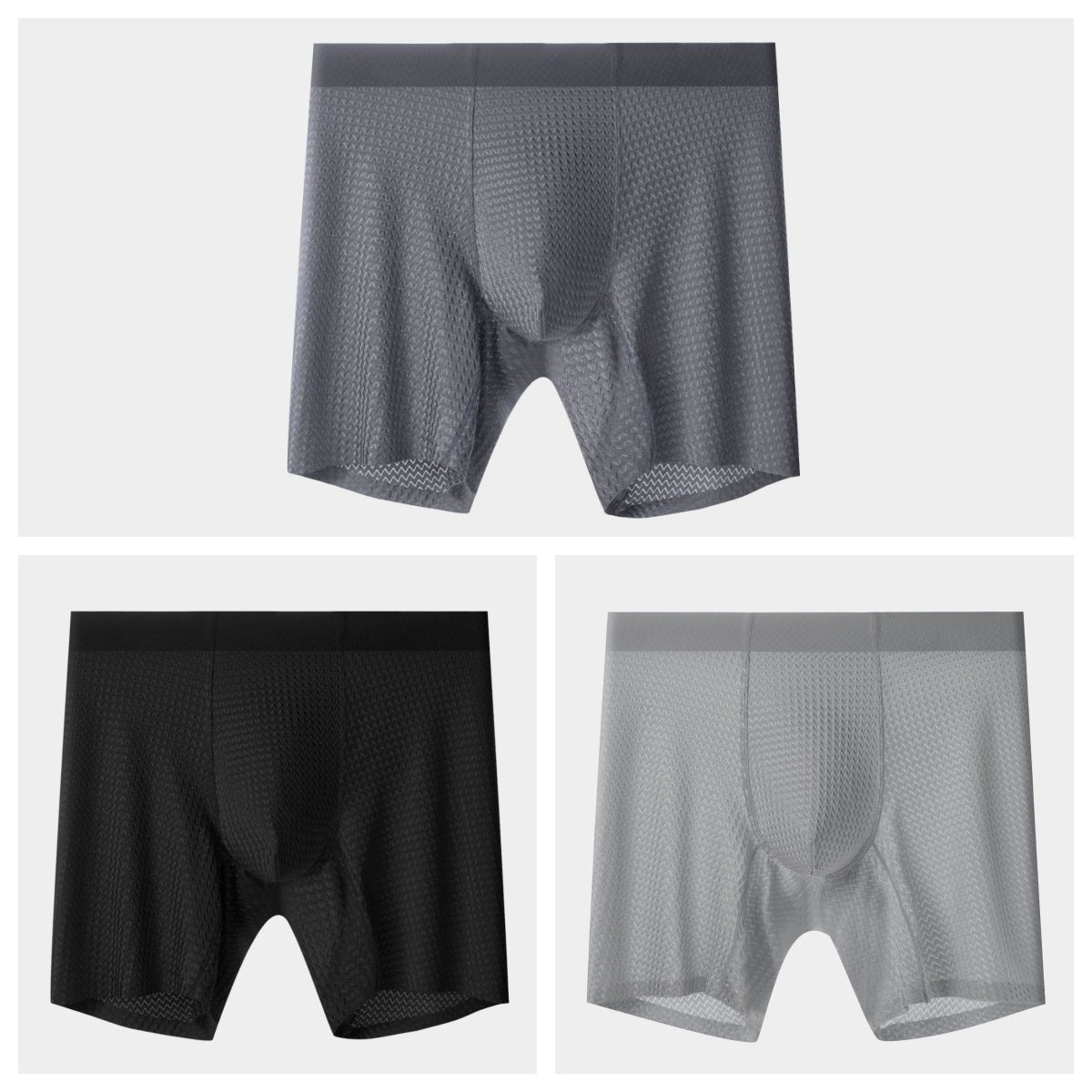 3-Pack Men's Ice Silk Boxer Briefs - M57