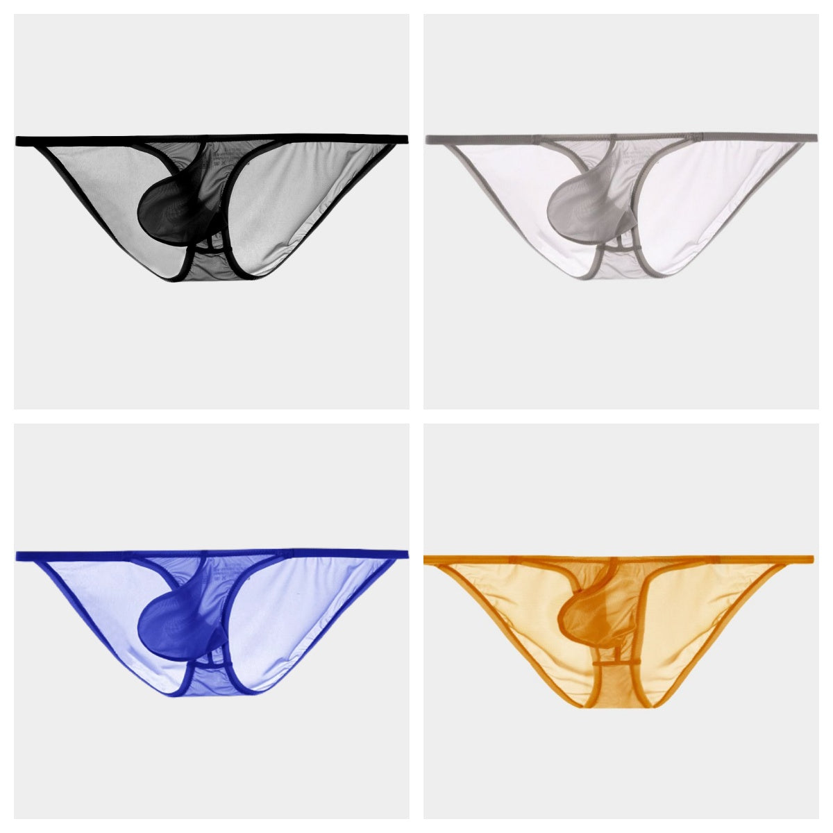 4-Pack Men's Sheer Ice Silk Micro Briefs - AFL 860