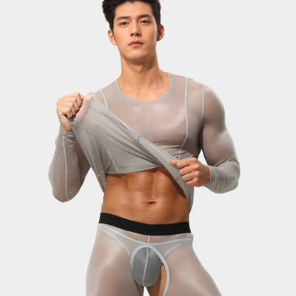 Men’s Ultra-Sheer Ice Silk Long Sleeve Base Layer - AFL 870