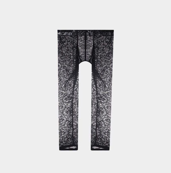 Men’s Sheer Lace Body Contour Leggings - AFL 745