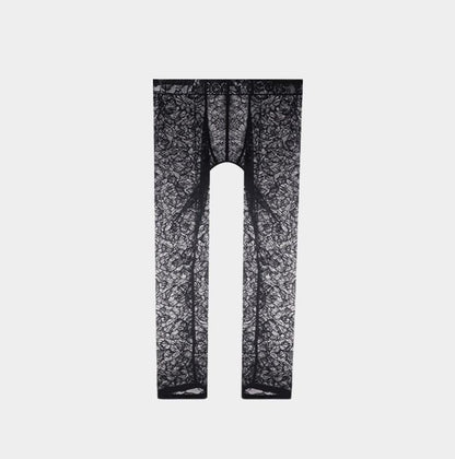 Men’s Sheer Lace Body Contour Leggings - AFL 745