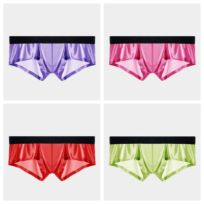 4-Pack Men's Satin Short Trunks -AFL 876
