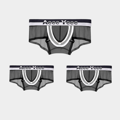 3-Pack Men's Ice Silk Trunks with Snap-Open Pouch - AFL 847