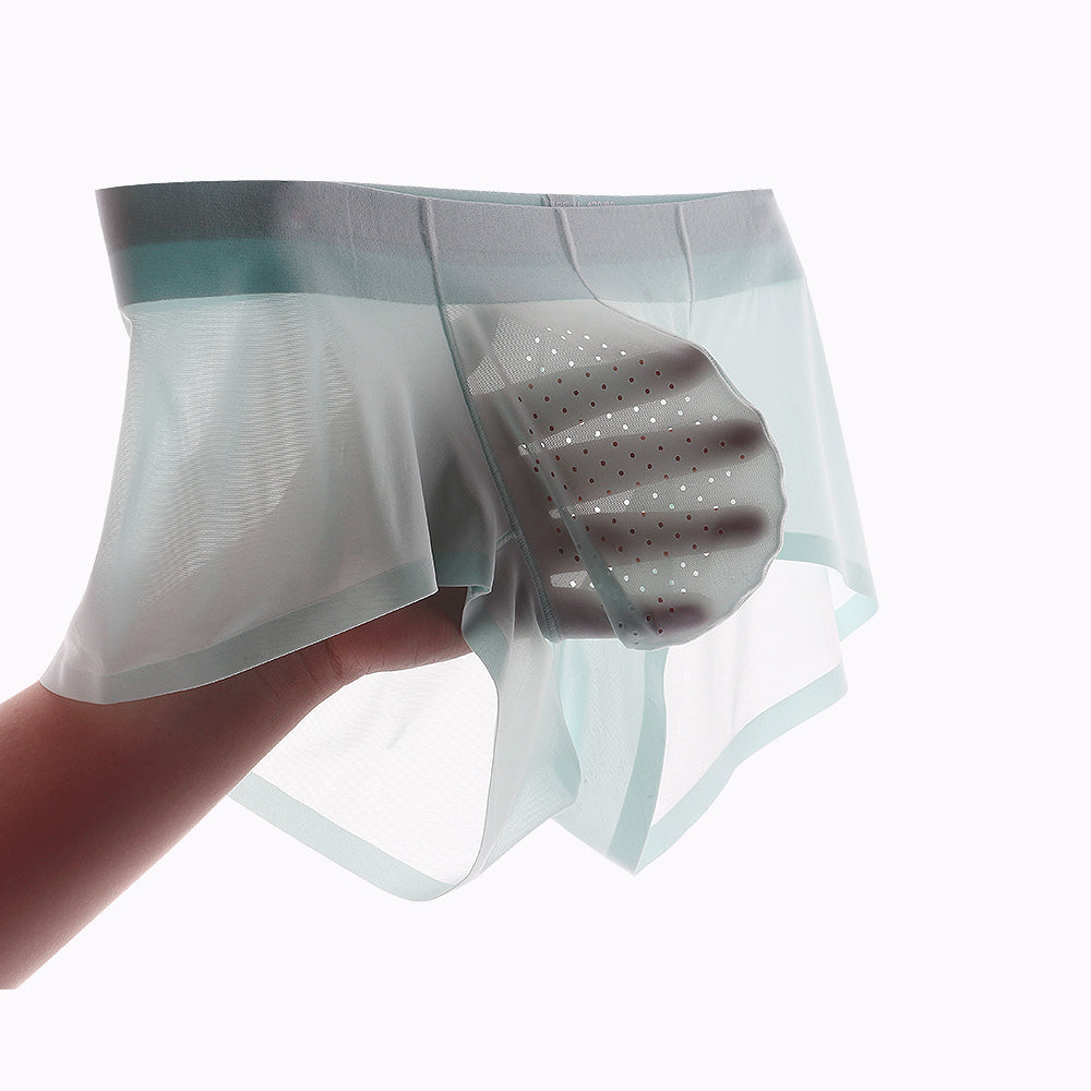 Men's Ice Silk Short Trunks with Breathable Pouch - AFL 1974