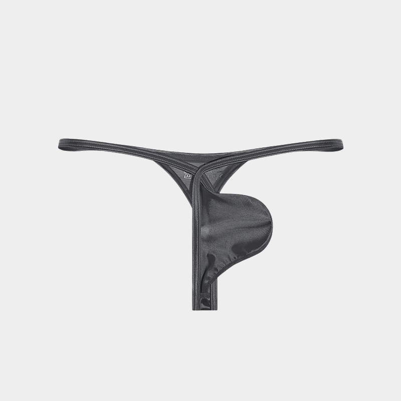 Men's Satin Minimal Pouch Thongs - AFL 703