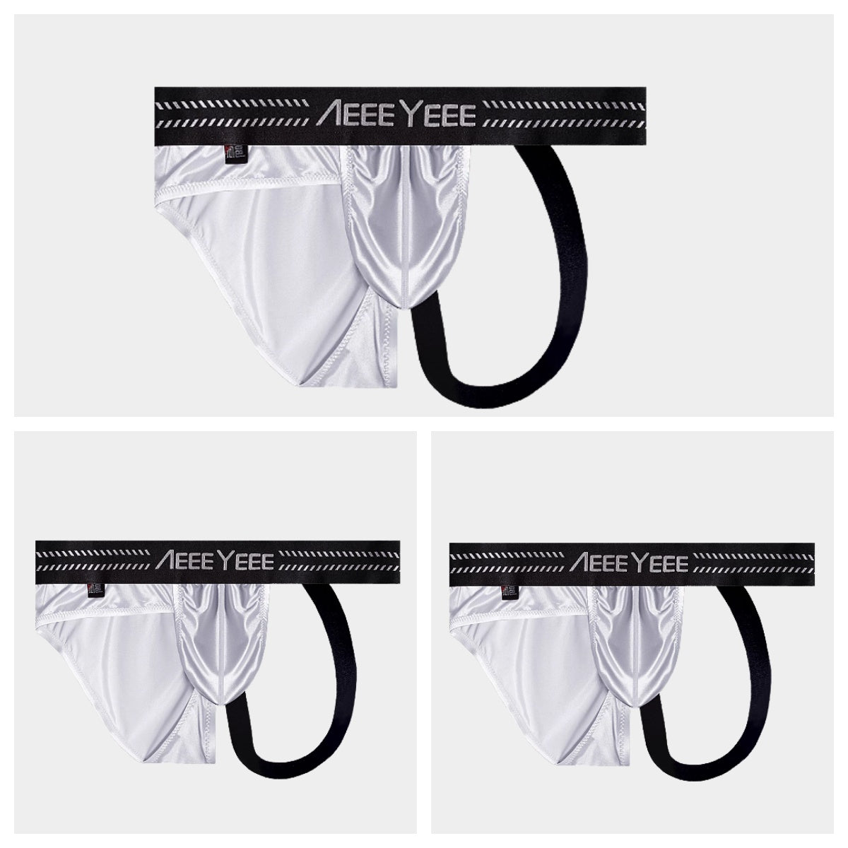 3-Pack Men’s Asymmetric Ice Silk Thong Brief – AFL 714