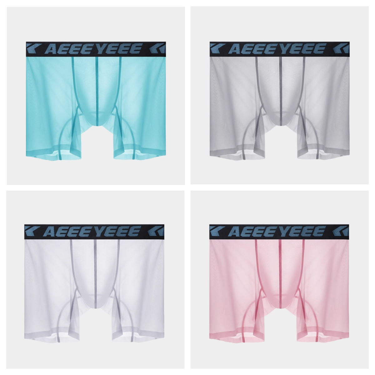 AFL 854 - 4-Pack Men’s Ultra-Thin Ice Silk Sheer Boxer Briefs