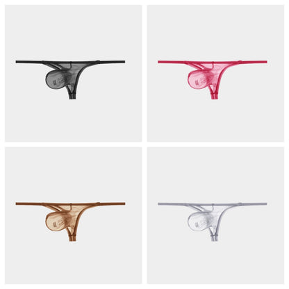 4-Pack Men's Sheer Ice Silk Thongs - AFL 861