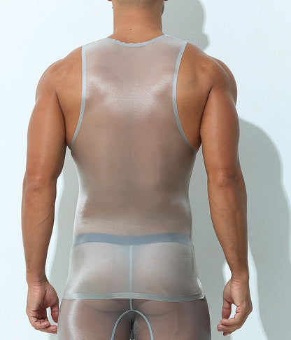 Men's Seamless Sheer Ice Silk Tank Top - AFL 844