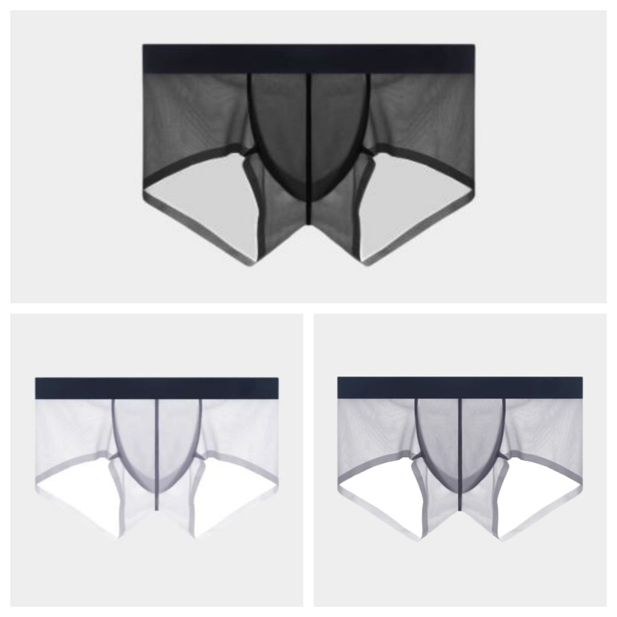 3-Pack Men's Sheer Ice Silk Short Trunks - AFL 826