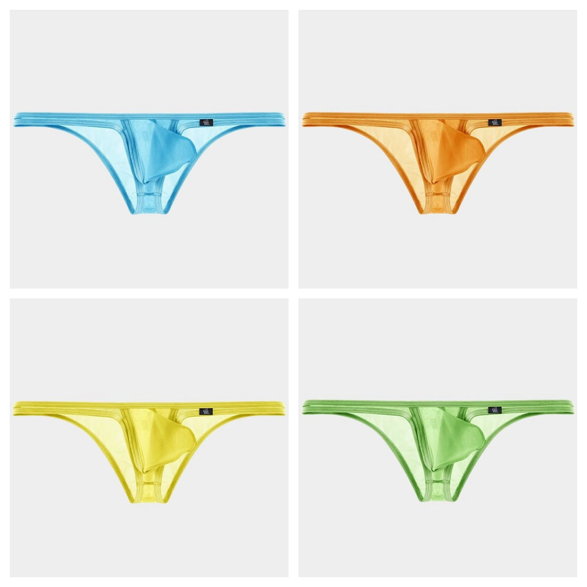 4-Pack Men's Sheer Ice Silk Micro Briefs - AFL 856