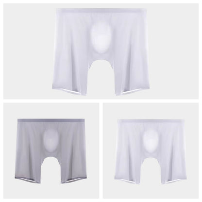 3-Pack Men's Ultra-Light Ice Silk Boxer Briefs with Seamless No-Chafe Pouch -YS56-5