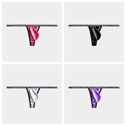 4-Pack Men's Ultra-Thin Ice Silk Glossy Thongs - AFL 719