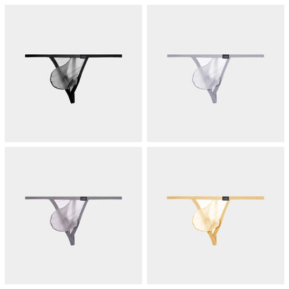 4-Pack Men’s Ultra-Thin Ice Silk G-String Thongs - AFL 871